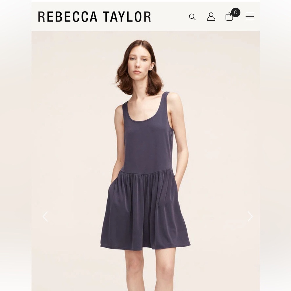 Rebecca Taylor drop waist ruched dress